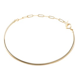 Cream Dot Necklace, Women's, Popular, Choker, Neck Cuff, 2-Way Oval Chain, Mantel, Metal