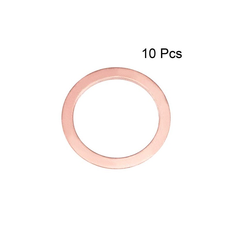 sourcing map 10Pcs 20mm x 26mm x 1.5mm Copper Flat