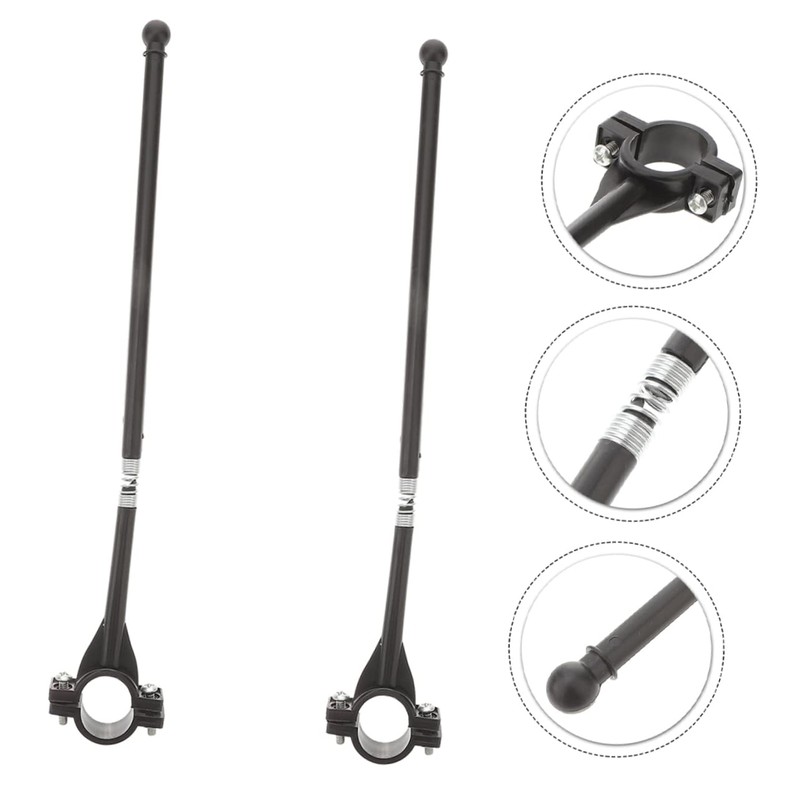 Toddmomy Bike Flag Pole for Handlebar Mount 2 Pack Outdoor