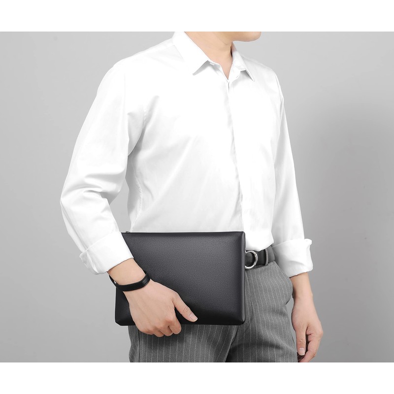 FSD.WG Clutch Bag for Men, Leather Second Bag, Handbag, Small,