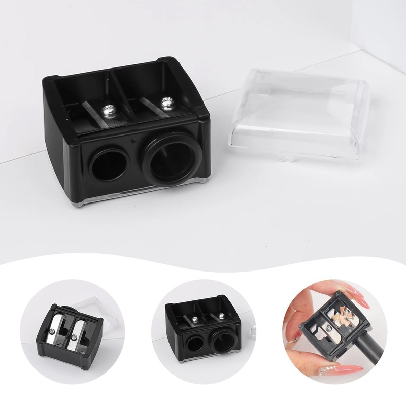 Pack of 2 Thick Pencil Sharpeners, Thick and Thin Pencils