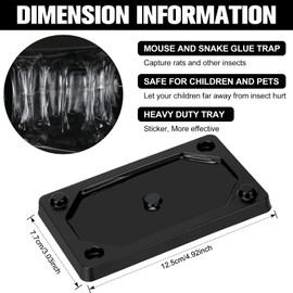 Qualirey 24 Pieces Mouse and Insect Glue Traps Baited Sticky Plastic Boards for House Rodents Heavier Adhesive Traps with Nontoxic Glue for Insects, Ready to Use, Pet Children Safe