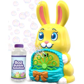 Move2Play, Bunny Bubble Blower | Gift for Kids & Toddlers | Bubble Machine | Toy for Toddlers, Boys and Girls | Indoor & Outdoor | Birthday Party | Summer Fun | Gift for Girl 1, 2, 3, 4+ Years Old