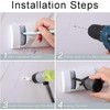 4-Pack White Aluminum Wall Mounted Coat Rack, Space Saving Telescopic