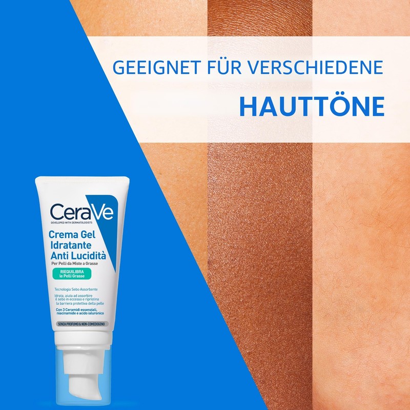 CeraVe Gel-Crema Hidratante Oil Control, Para Piel Mixta a Grasa,