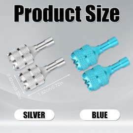 4pcs Drone Controller Sticks, Aluminum Drone Control Joystick Detachable Thumb Rocker Replacement Compatible with DJI Mini 3 Pro DJI RC Smart Controller Accessories (Silver, Lake Blue)