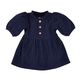 Mud Pie Baby Girls Children Solid Corduroy Dress Blue