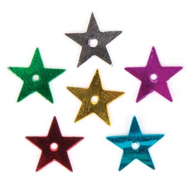 Baker Ross AV867 Star Shaped Sequins for Kids' Crafts and Art Projects, Cards, Party Bags, and Decorations (90g Jar)