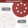 100 PCS 5 Inch Sandpape 220 Grit, 8 Hole Sanding