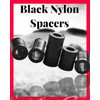 12pcs. x M6 x 5mm Black Nylon Spacers and Standoff