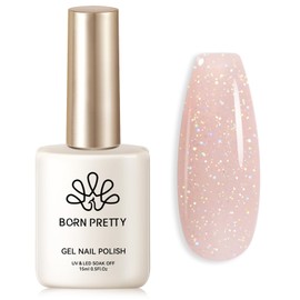 BORN PRETTY Jelly Glitter Gel Polish Nude Holographic Shimmer Translucent