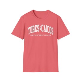 CUSTOMI Turks and Caicos Adult Unisex Soft T-Shirt, Coral Silk, L