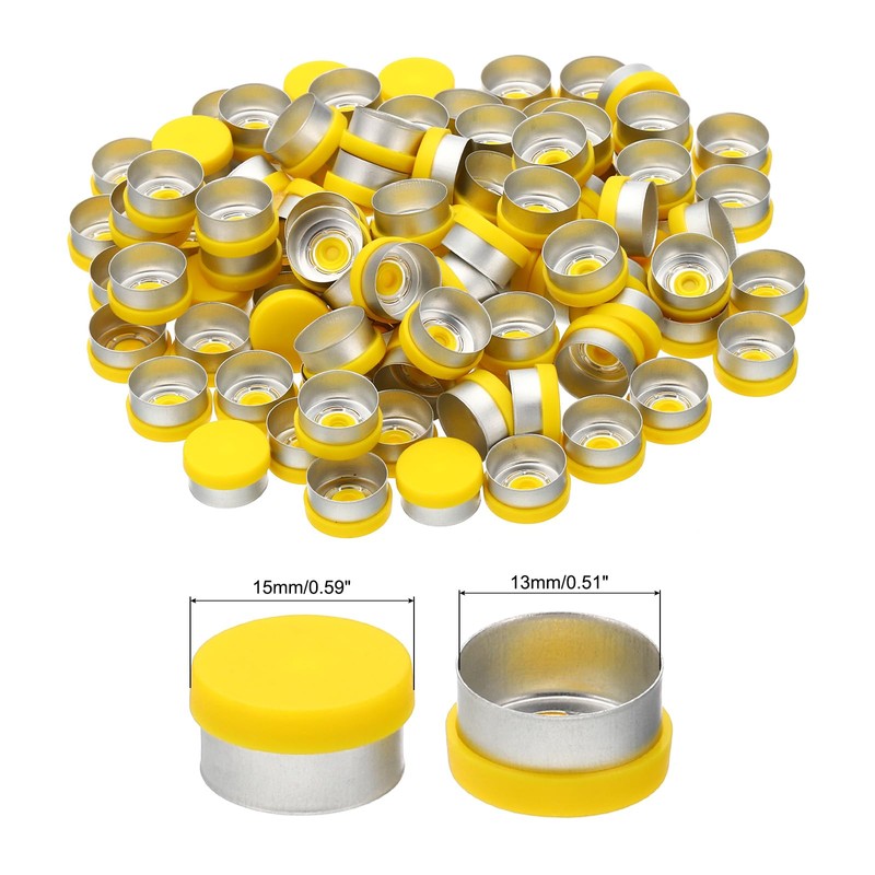 PATIKIL 13mm Flip Off Caps, 100 Pcs Flip Off Caps