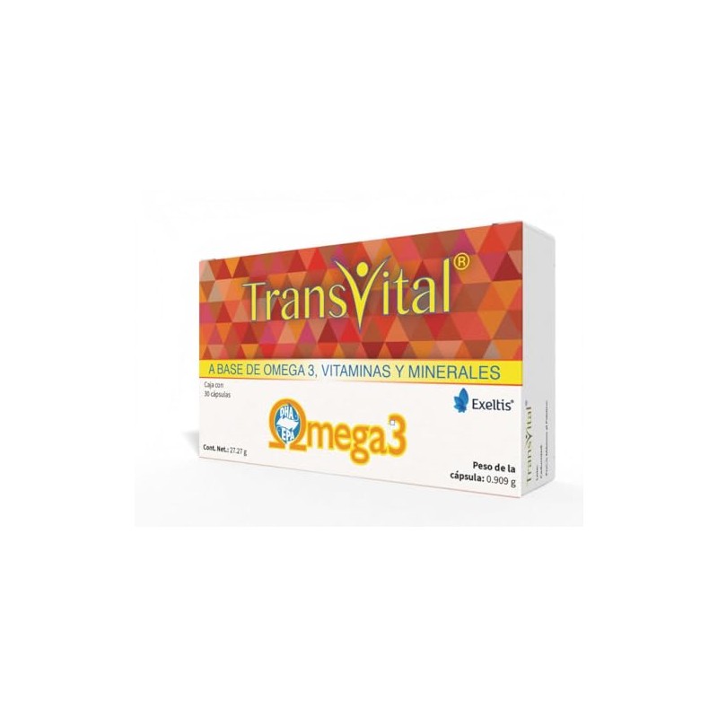 Transvital Suplemento Alimenticio a Base de Omega 3, Vitaminas y