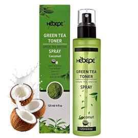 Té Verde Matcha Tónico Facial Bruma Con Agua de Coco, Refrescante, y Calmante Tónico Facial, Con Aceite de Jojoba, Aceite de Ricino, Filtro de Caracol, 120Ml