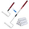 7pcs House Paint Roller Kit, Gesenwin 9 Inch Extendable Roller