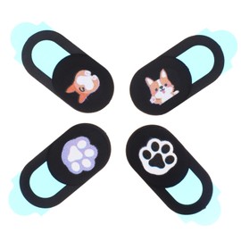 TEHAUX 4 Pcs Peeping Camera Privacy Covers Durable Protective Caps for Computer Tablet Laptop Webcam Shield to Prevent Unauthorized Access Black