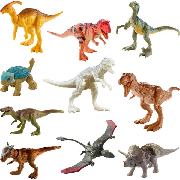 Mattel Jurassic World Camp Cretaceous Multipack with 10 Mini Dinosaur