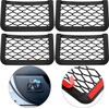 4 Pieces Car Storage Pocket Mesh Net Pocket Storage Back