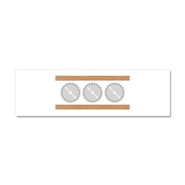 CafePress Circular Saw Blades Car Magnet 10 X 3 10" x 3", Bumper Magnet