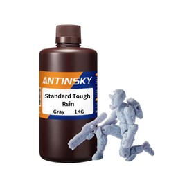 Antinsky Standard Tough Resin for UV-Curing 405nm 3D Printer with High Toughness Resolution Strong and Precise Low Shrinkage High Flexibility Gray 1KG
