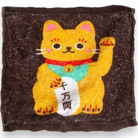 MIK funshopping Set of Magic Washcloths, Magic Cloth, Magic Towel, Party Bag, Children's Gift Tombola (Set of 4 Waving Cats)