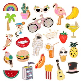 EuTengHao 25 Pieces Cute Enamel Lapel Pin Set Cartoon Brooch Pin Badges Brooch Pins for Clothing Bags Jackets Accessories Supplies DIY Crafts