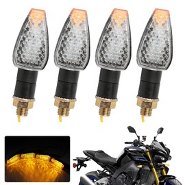 JMTBNO 4 x Motorcycle Indicator E Approved 14 LED Running Light Mini Indicator Waterproof Universal 12 V for Cruiser Bobber Chopper Scooter Quad Enduro Moped