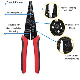 szhdxsy 8-Inch Multi-Tool Long Nose Wire Stripper/Crimper/ Bolt Cutter Multi-Purpose Electrician Tool is a must-have for anyone performing electrical work