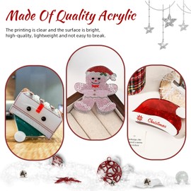 Christmas Hair Accessories for Woman and Girls Christmas Cartoon Cute Christmas candy cane and Others Small Claw Clips Hair Claw Accessories Nonslip Hair Barrettes Decoration（4PCS）