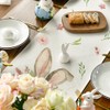 Artoid Mode Flower Rabbit Ears Easter Egg Easter Table Runner,