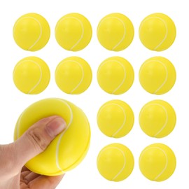 Coriver 12 Pcs Foam Balls, 60 mm Foam Tennis Balls, Mini Soft Sponge Sports Balls, Small Soft Tennis Balls, Indoor Outdoor Play Sports for Kids Adults (Tennis)