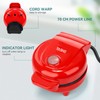 YASHE Mini Waffle Maker, 550W Waffle Iron, Ready Indicator Light,