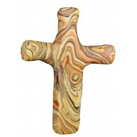 Calypso Studios Inc. 3" Comforting Clay Pocket Cross, Olive Wood