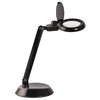 OttLite Space Saving Magnifier LED Desk Lamp, Optical Grade Magnification,