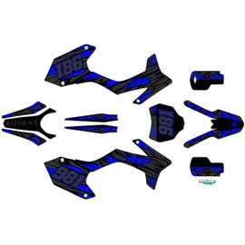 Kalair GFX Graphics Kit for Apollo RXF Freeride (All Years) Twitch Series Blue 16 Mil-Dirt bike Custom Racing Graphics Decals Stickers Kit, no-plastics