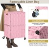 Chrislley 90L Slim Laundry Hamper with Wheels,Rolling Laundry Basket with
