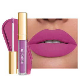 DE'MUMU Purple Pink Lipstick Matte for Women Super Stay Long Lasting Lipstick Smudge Proof No Transfer Liquid Lipsticks Cruelty Free Lip Makeup, DM21 Pearl purple