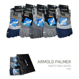 Socks Bio Gentleman Logo Embroidery Honey Ding Max Toe Short Sleeve 5 Pairs, Mixed Colors, 26cm
