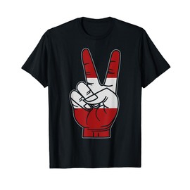 Peace Sign Austria Flag Football Love Team Art Work T-Shirt