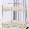 2 Tier Corner Bathroom Countertop Organizer Space Saving Easy Assembly