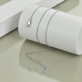 ONEFINITY N Link Chain Curb Pendant Necklace, Mens Womens Lobster Lock 16" 18" 20" (16)