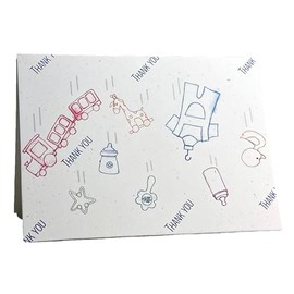 Of The Earth Handmade Paper - Recycled Paper Card - Thank You Variations - 3.5" x 5" - Envelopes Included - Set of 20 (Thank You Baby Shower)