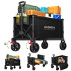 Wagons Carts Foldable, Collapsible Wagon Cart with 220 lbs Max