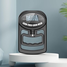 LOVIVER Digital Hand Strength Measurement Durable Multipurpose Hand Grip Measuring Tool Portable Grip Strength Meter for Fitness Sport Accessories, Black