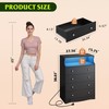 WLIVE Black LED Dresser for Bedroom, Tall Wood Dresser with