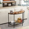 SAYGOER Console Table 2 Tier Narrow Entryway Table with Storage