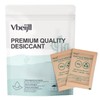 Vbeijll 50g 40 pcs Kraft Clay Desiccant Packs, Food Safe