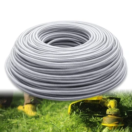 Trimmer Line Steel, Mowing Line Steel Wire 3 mm x 40 m, Grass Trimmer Line Brush Cutter Line, Grass Trimmer Line for Weed Grass Yard Garden