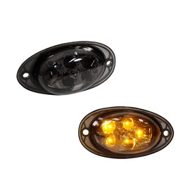 Tonsya Lente ahumada LED compatible con luces intermitentes laterales delanteras de Freightliner Cascadia 2008-2017